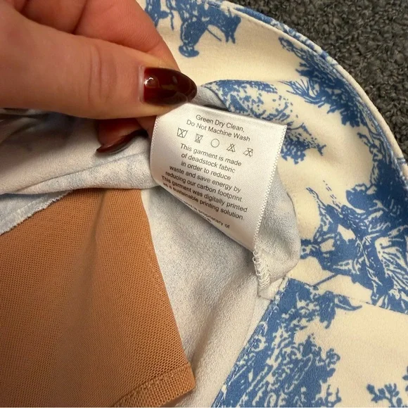 Miaou Imogene Corset in Blue Toile - Picture 10 of 10